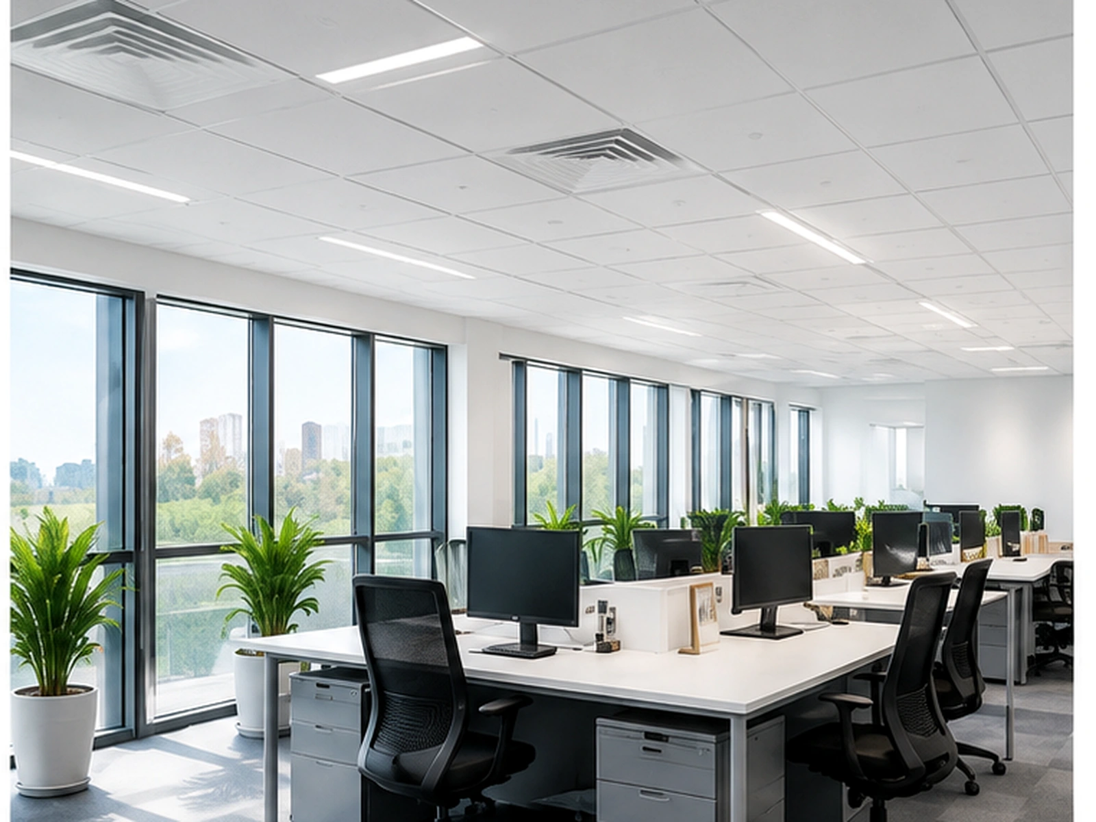Office area following refurbishment