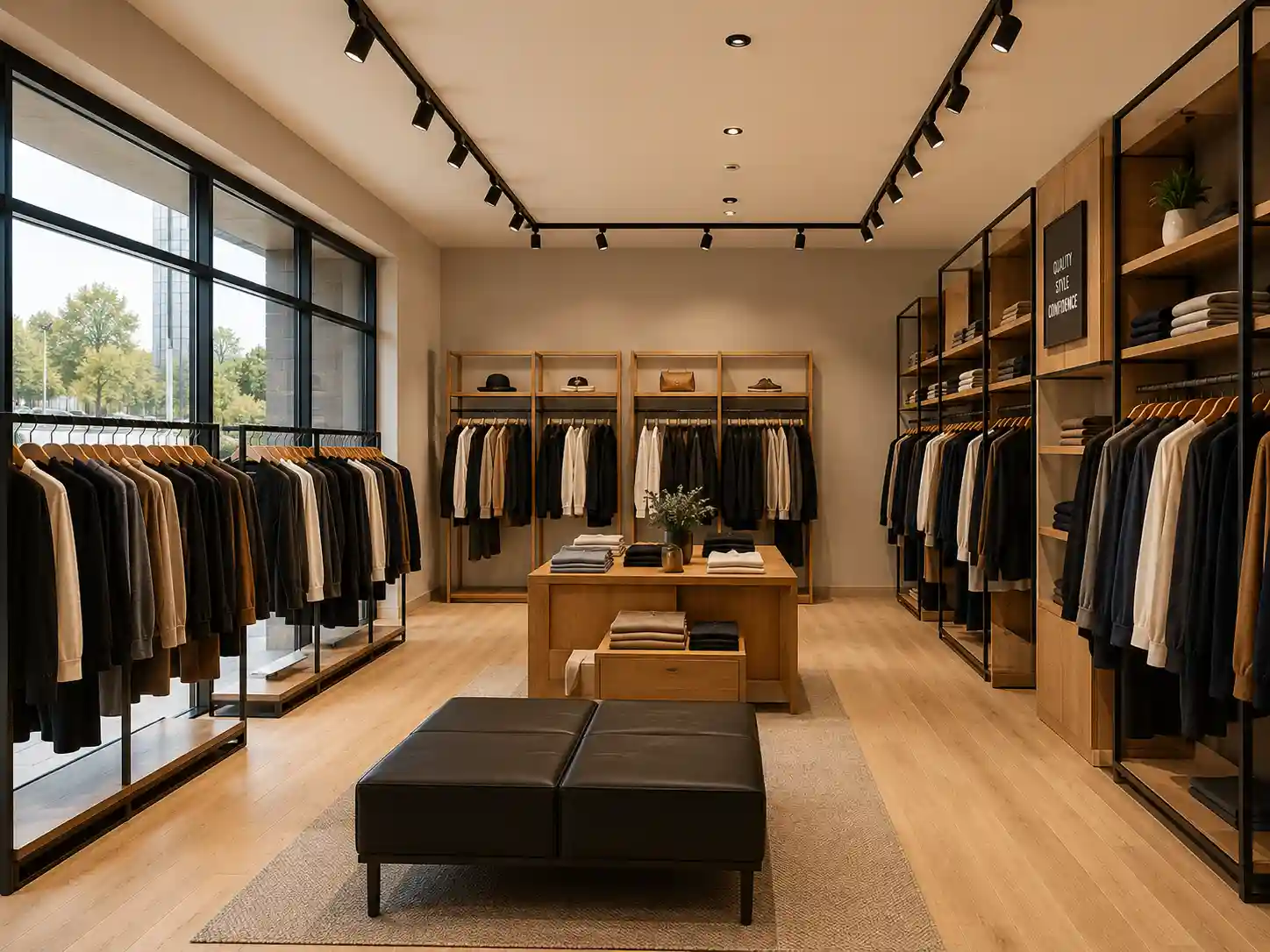 Completed clothing retail store following commercial fit-out