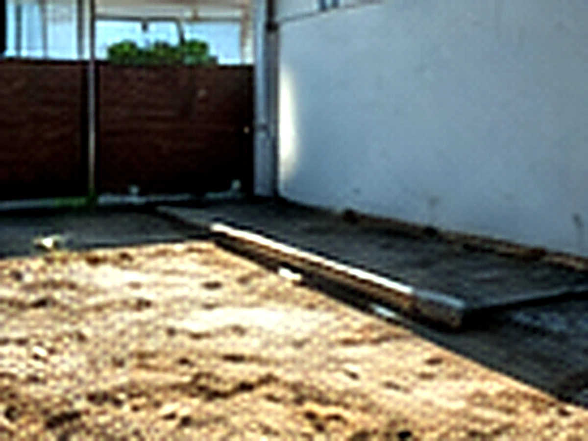 Outdoor area before patio pergola and braai project