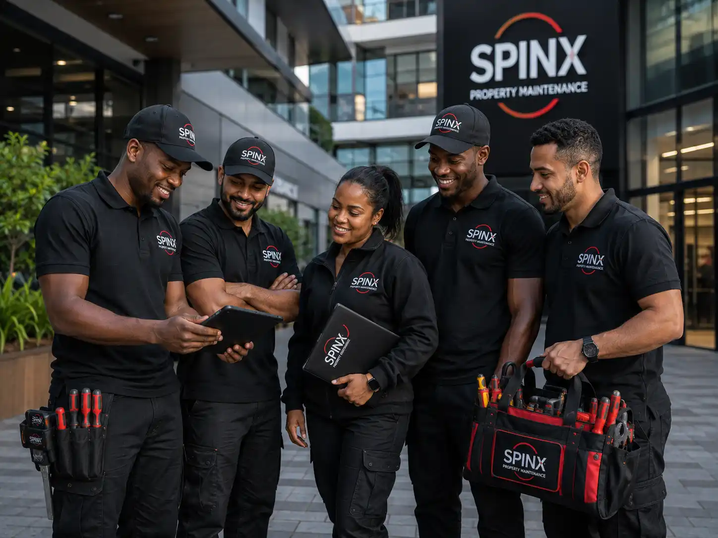 SPINX maintenance team at a commercial property