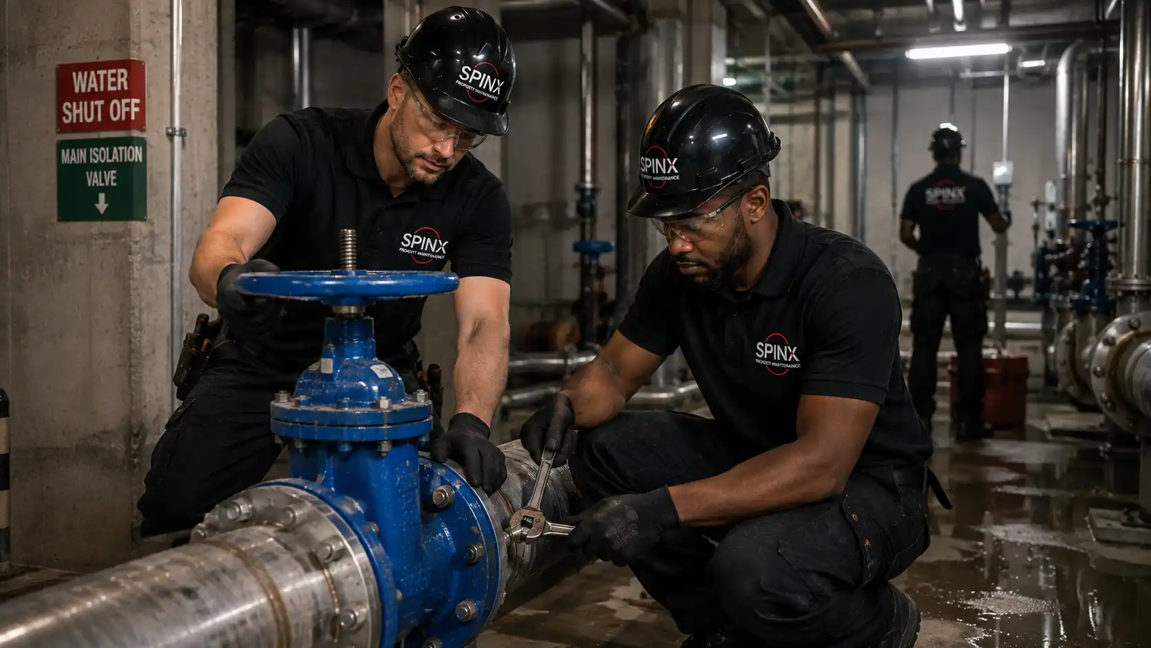 Commercial property water shutdown preparation