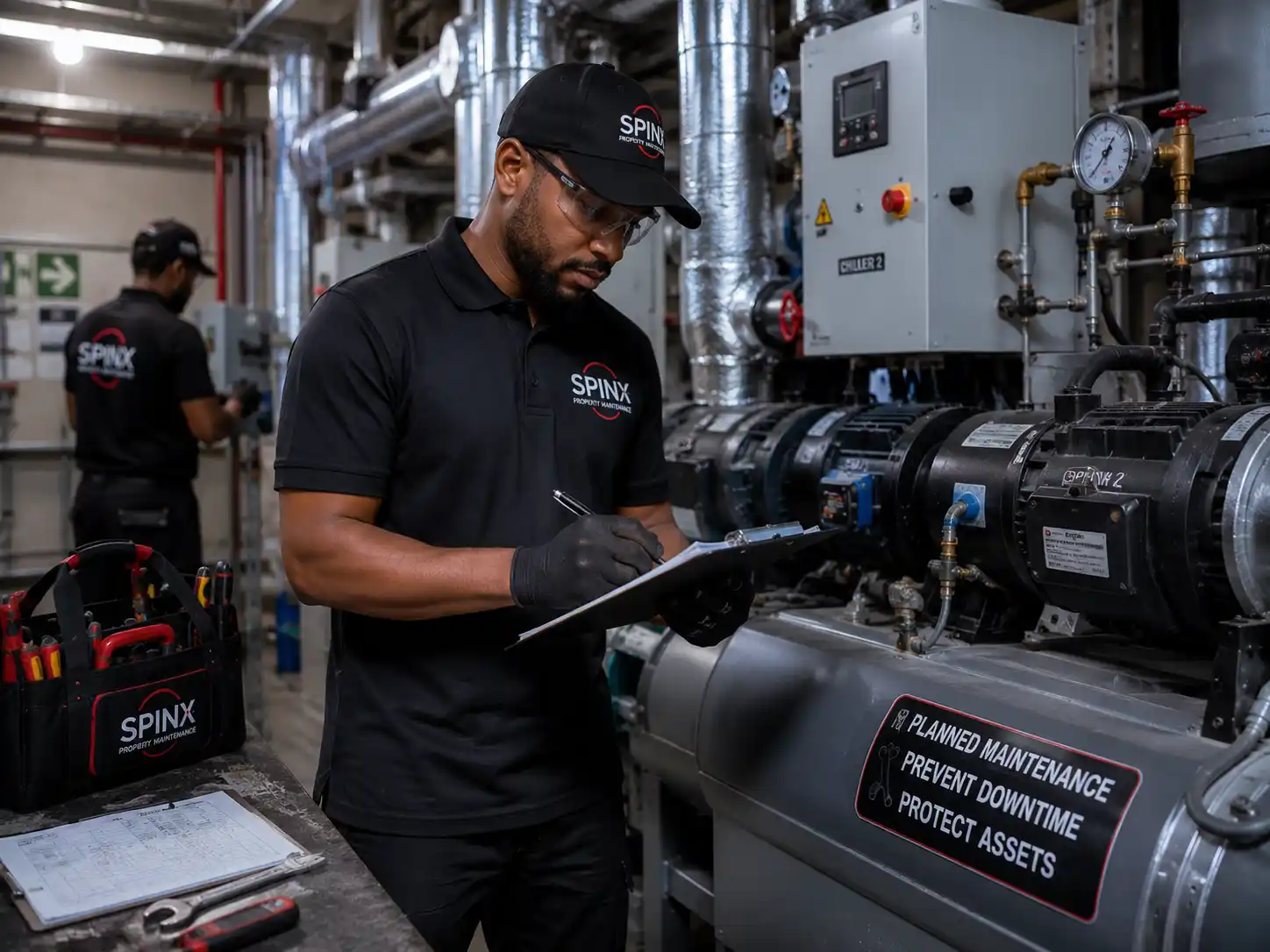 Planned commercial property maintenance inspection